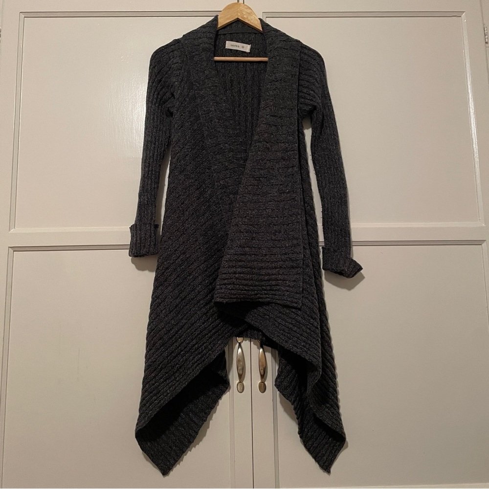 Laurie b. Elegant Dark Gray Women's Cardigan